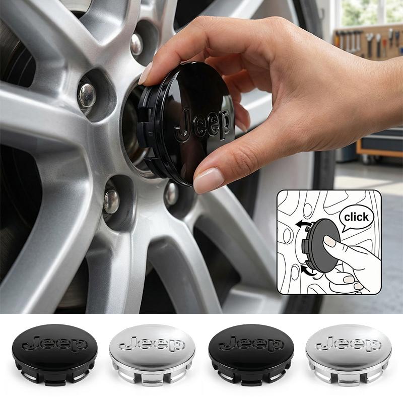56mm Auto Wheel Center Emblem Wheel Center Hub Caps Center Covers for Jeep Renegade Compass Wrangler Patriot Grand Cherokee SRT ALN1