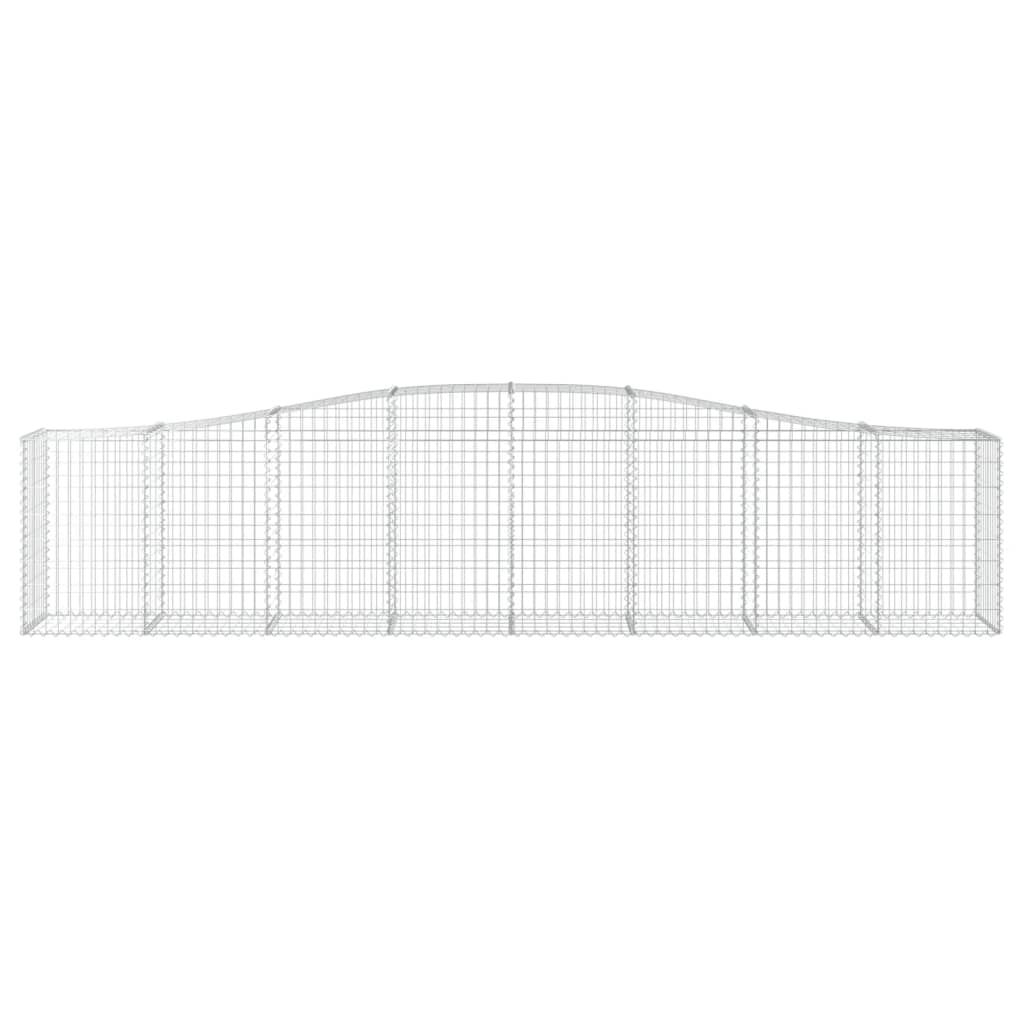 Gabion Baskets with High Arch 2 pcs 400x50x80 100 cm Galvanized Iron