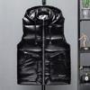Плюс размер S-6XL зимняя мужская куртка без рукавов с капюшоном повседневный толстый теплый жилет для мужчин верхняя одежда