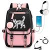 KATSEYE Fashion Girl Group Print Backpack, Large Capacity Teen Student Laptop Bookbag, Water-Resistant Daypack 60123-11