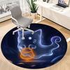 1pc Cat Spirit Office Round Area Rug, Under Office Chairs Bedroom Living Room Home Decor, Room Deco, Available in Various Sizes