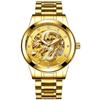 Gold Dragon Design Luxury Automatic Mechanical Watch for Men Super Brand Stainless Steel Luminous Waterproof Men's Watch