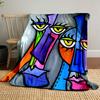 Abstract Face Art Blanket bedroom Blanket for Livingroom Couch lunch break Soft throw for Friend's festival Gift