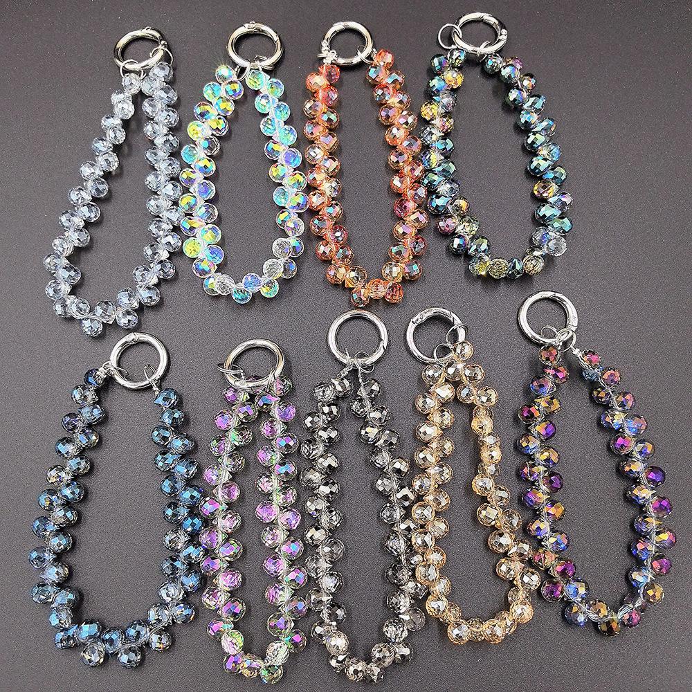 Легкий роскошный многоцветный клубничный хрустальный каплевидный кулон с бусинами чехол для телефона с ремешком