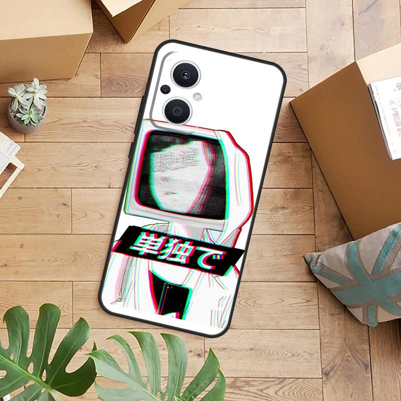 Sad Japanese Anime Case For OPPO Reno 14F 13F 12F 10 11 12 13 14 Pro 8T 7 8 Lite OPPO Find X8 X6 X5 X9 Pro Cover