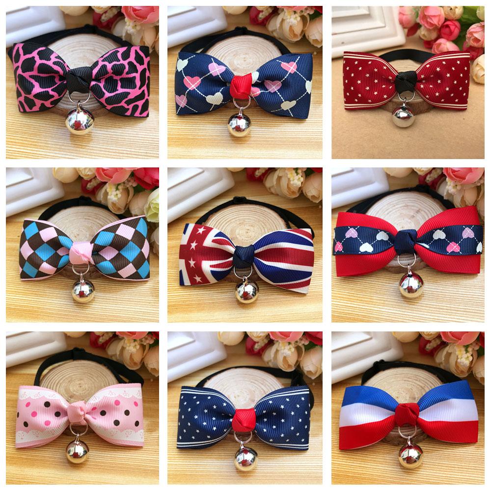 Ошейник-бабочка для домашних животных, кошек, модные банты для домашних животных, галстуки-бабочки для кошек, ошейники-колокольчики для маленьких собак, аксессуары для ухода за щенками