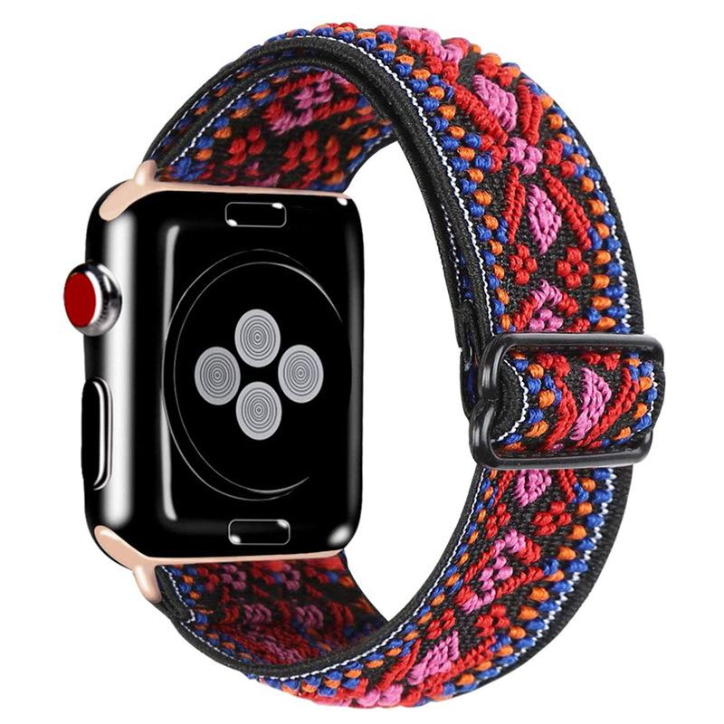 Тканевый плетеный нейлоновый ремешок Solo Loop для Apple Watch 9 8 7 SE 6, 44 мм, 40 мм, 38 мм, 42 мм, эластичный браслет для iWatch Series 5, 4, 3, 2, 1