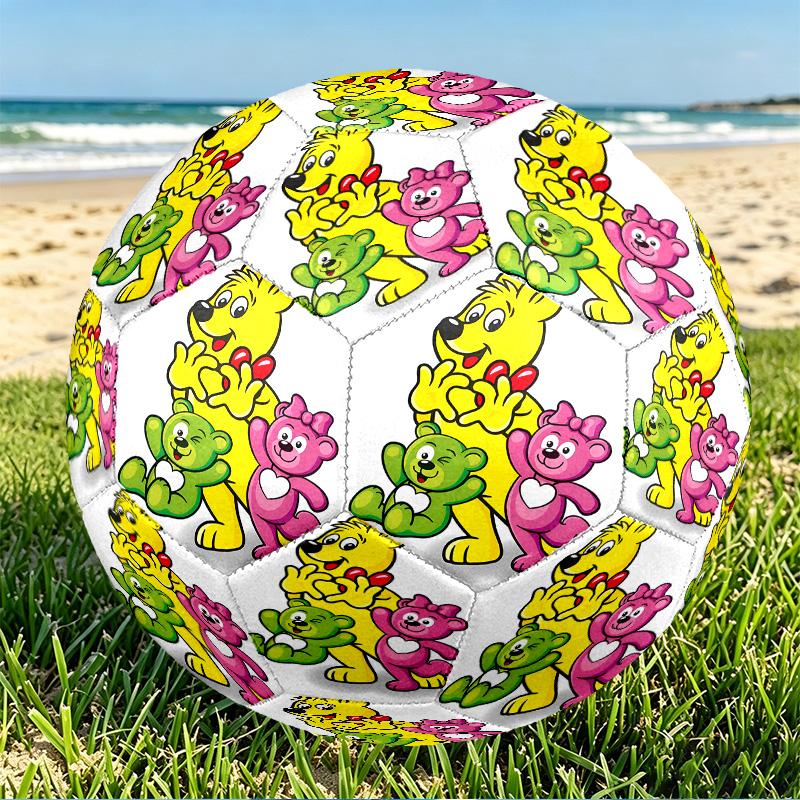 Bamse Print Size 5 Soccer Ball, PU Wear Resistant Football for Match Training and Daily Practice, Birthday Gift for Soccer Fans