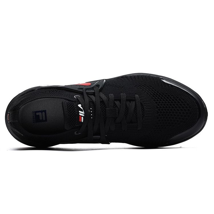 Fila Heritage-FHT Soft Comfortable Shock Absorbing Wear-Resistant Low-Top Casual City Commuting Running Shoes Men Sneaker Black A12M132104FBK