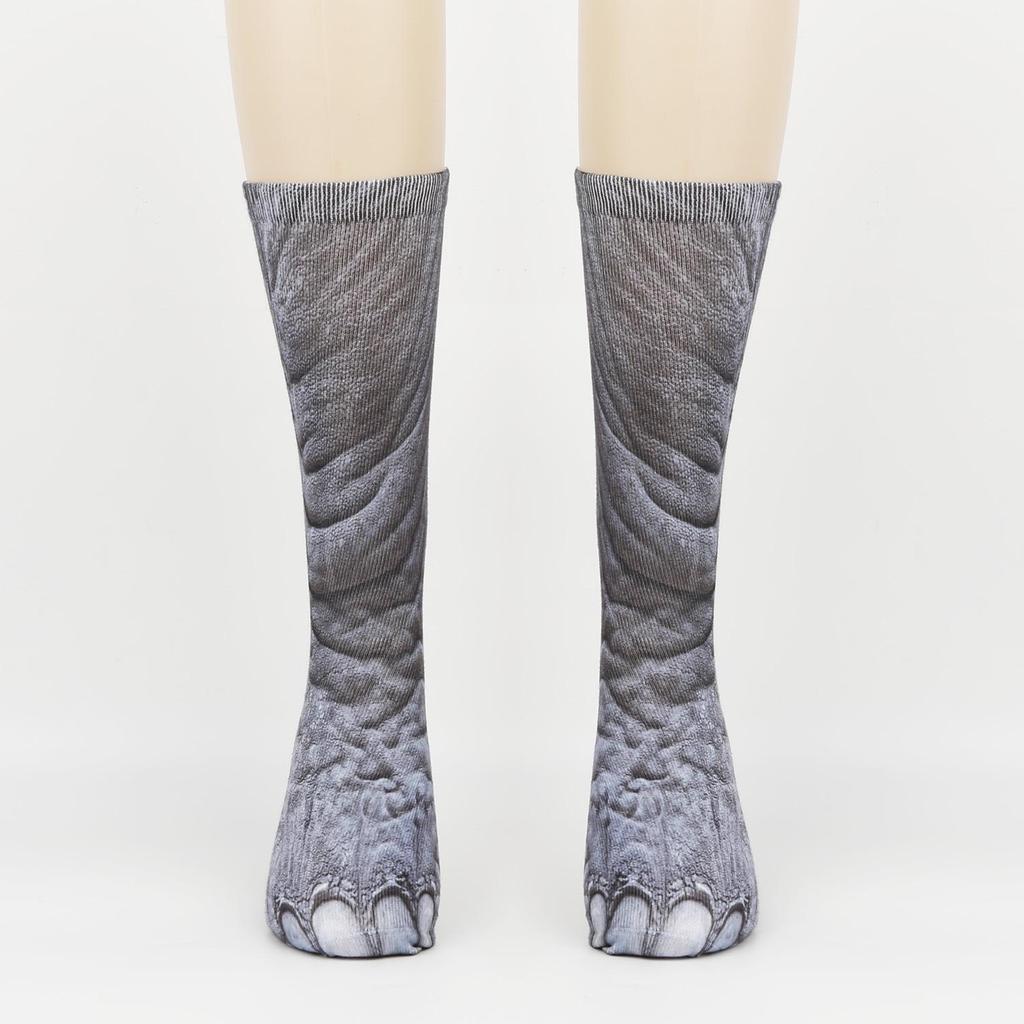 3D Animal Feet Simulation Socks: Funny Leopard Print for Adults & Kids