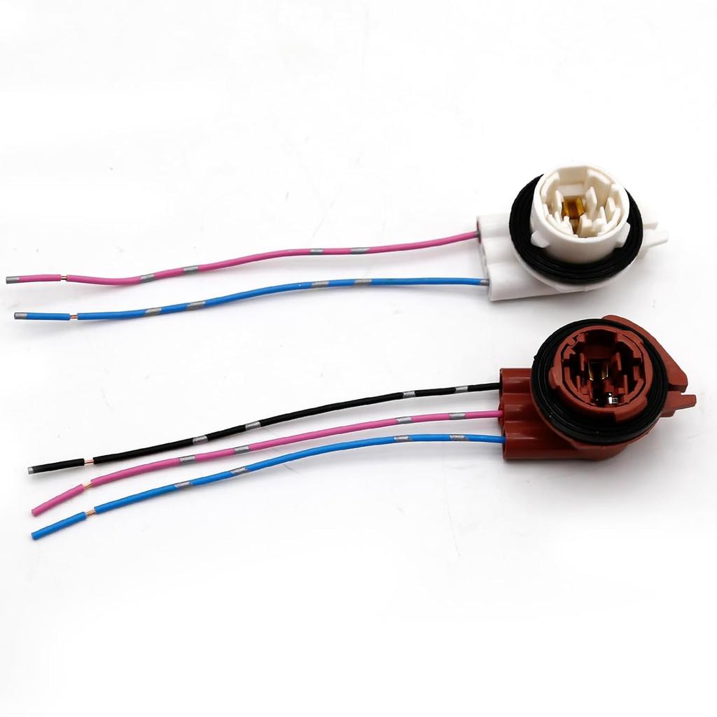 EATAKWARD 3156/3157 Pre-Wired Harness Pigtail Socket Connector Plug Tall LED Bulbs, Fit For Most Chevrolet Silverado GMC Sierra For Brake/Tail Lights
