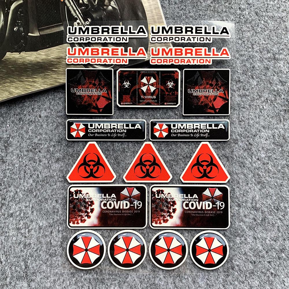 Наклейка на мотоцикл/машину Resident Evil Umbrella: Водонепроницаемая и прочная наклейка