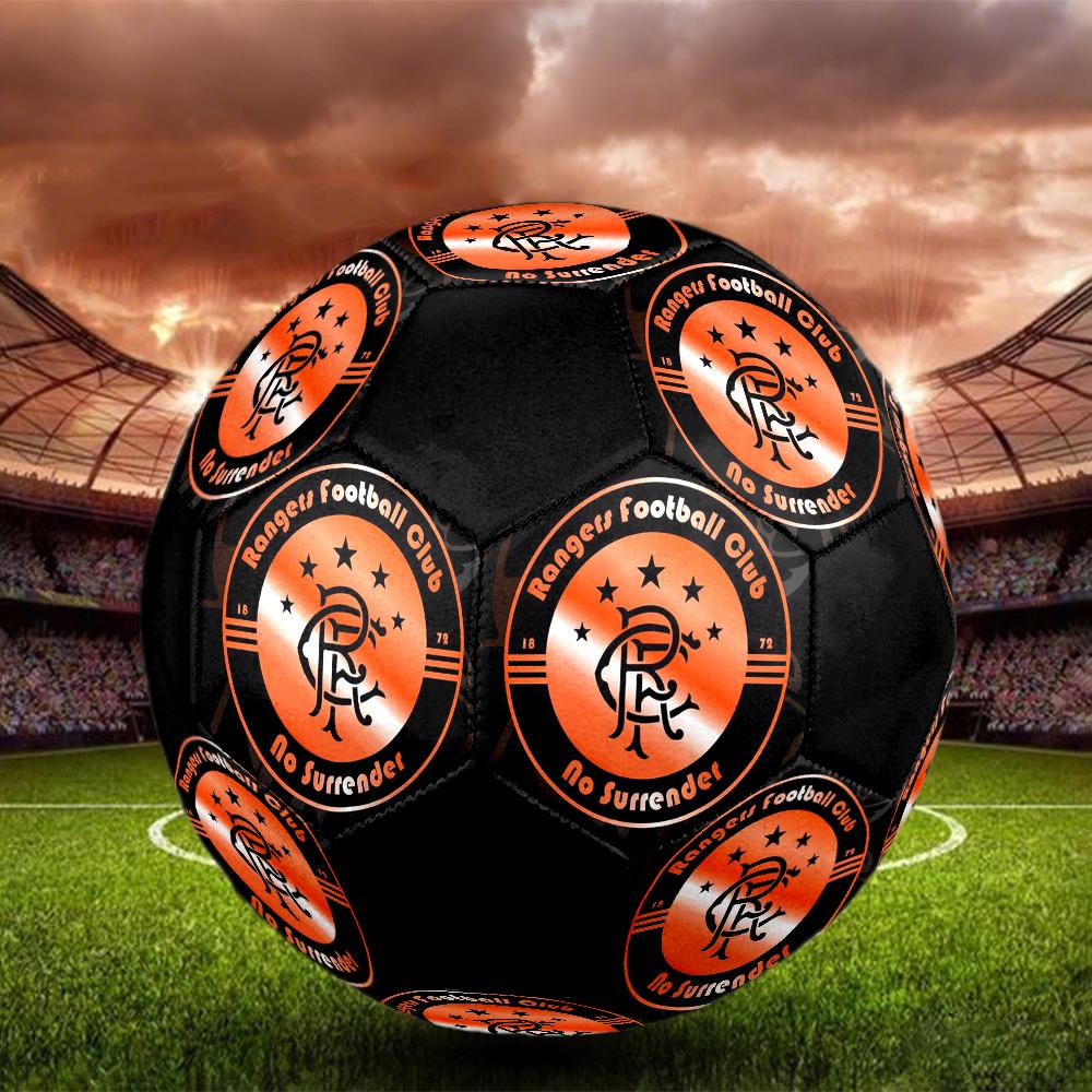 Rangers F.C Indoor Soccer Ball Colorful Machine Stitched PVC Size 5 Team Training Competition Ready Durable High-Bounce Cool Sports Gift
