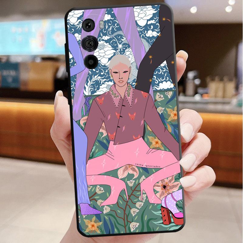Women Flowers Russian Phone Case For Motorola Edge 60 50 40 Pro 60 50 40 30 Ultra Neo Fusion Moto G Play G Stylus G Carcasas