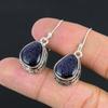 Halloween Sale 925 Sterling Silver Blue Sunstone Gemstone Dangle Drop Earrings