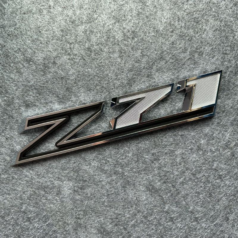 2 PIECES 3D OEM Z71 Emblems Side Decals Badges Compatible with Silver do Z71 Parts