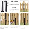1/2/4Pcs Fence Post Repair Kit Stainless Steel Screw-Connected Sturdy Fence Mender with Unparalleled Thickness for Tilted And Broken Wooden Fence Post