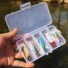 5Pcs Jigs Fishing Lures Sinking Metal Spoons Micro Jigging Bait with Free Plastic Tackle Box