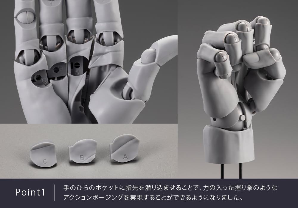 Kotobukiya Такахиро Кагами Предмет поддержки художника Модель руки Масштабная фигурка Действия Мужская/R-Серый 1/1