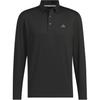 Long Sleeve Versatile Sports Pullover Polo Shirt Men Tops Black IM7293