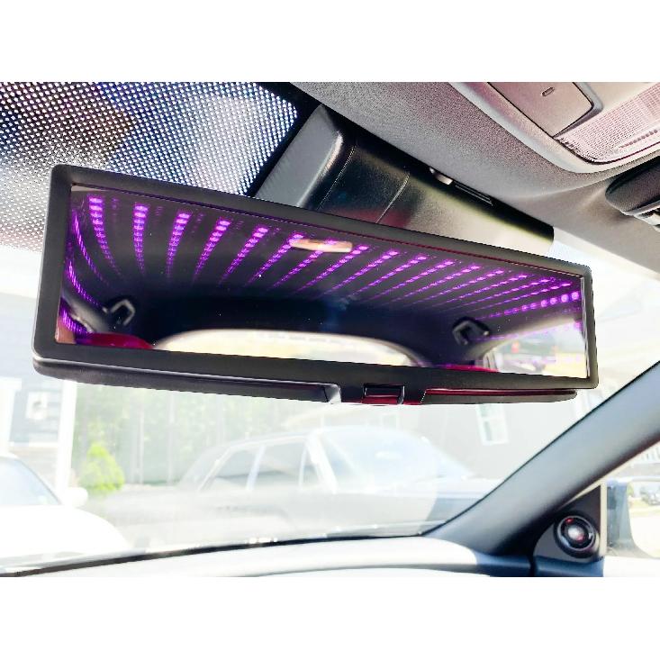 Car Indoor Rearview Universal CLIP-ON Rear View Mirror 3D Rearview Mirror LED Lighted ABS Car Styling Flat Rearview Auto Parts