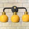 Vanity Lighting - 3 Bulb Vanity Light - Wall Sconce Lamp Lighting Mid Century Bell Shade Wall Fixture (3-Lights, Multiple Colors)