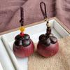 Strawberry Sandalwood Keychain Chinese Style Car Keyring Wooden Pendant Phone Chain  Decoration
