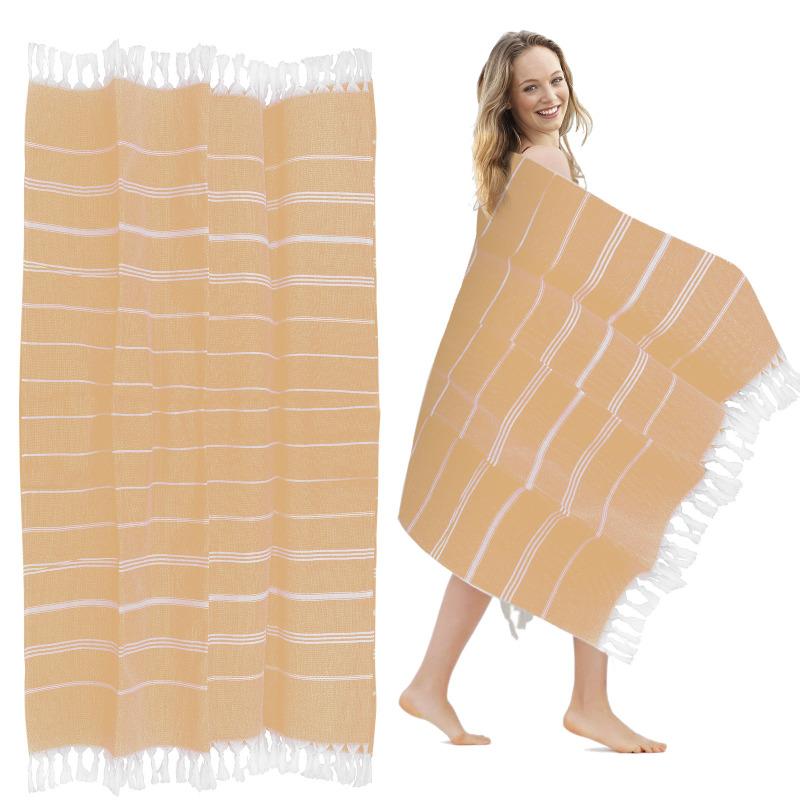 2 шт. турецкое пляжное полотенце ультра легкое супер впитывающее банное полотенце с кисточками для плавания и кемпинга
