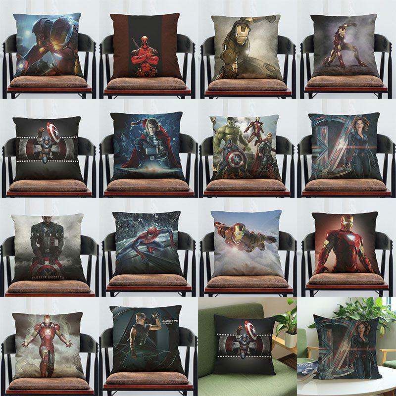 Роскошная супермягкая наволочка для подушки «Альянс Мстителей» с культовым дизайном Железного человека