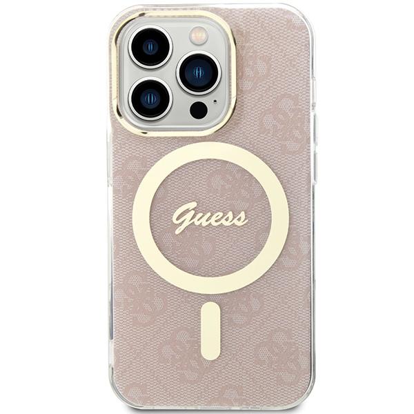 Guess Guhmp15Lh4Stp Iphone 15 Pro 6.1Rózowy/Pink Hardcase Iml 4G Magsafe