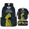 Little Nightmares Anime School Backpack Set Kids - 17 Inch Oxford Fabric Dual-Strap Bag With Crossbody Pouch Pencil Case