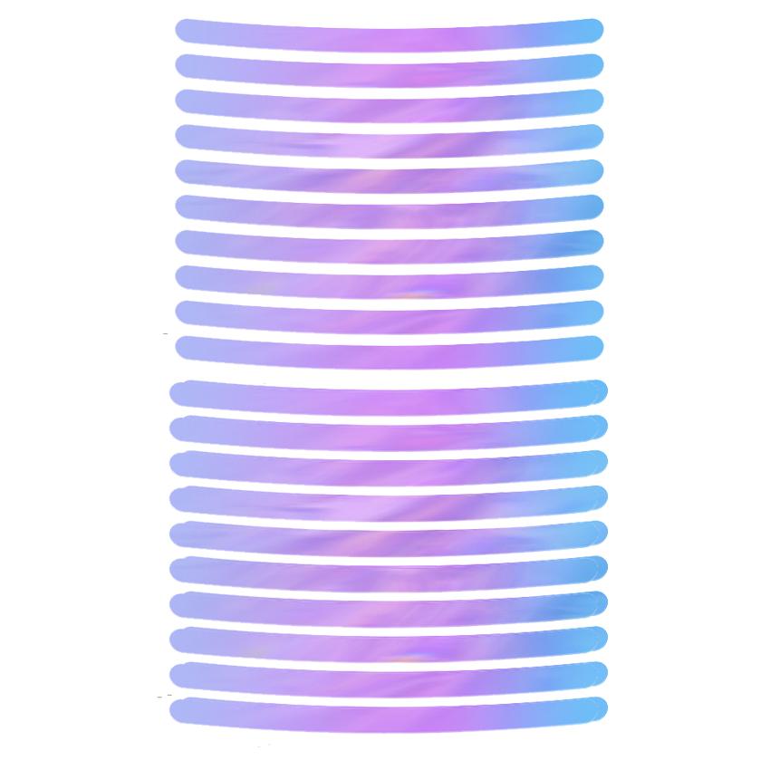 20 шт. наклейки для автомобиля, автомото декор, колеса автомобиля, мотоцикла, светоотражающие полосы, красочные наклейки на ступицы, универсальное колесо ночного вождения