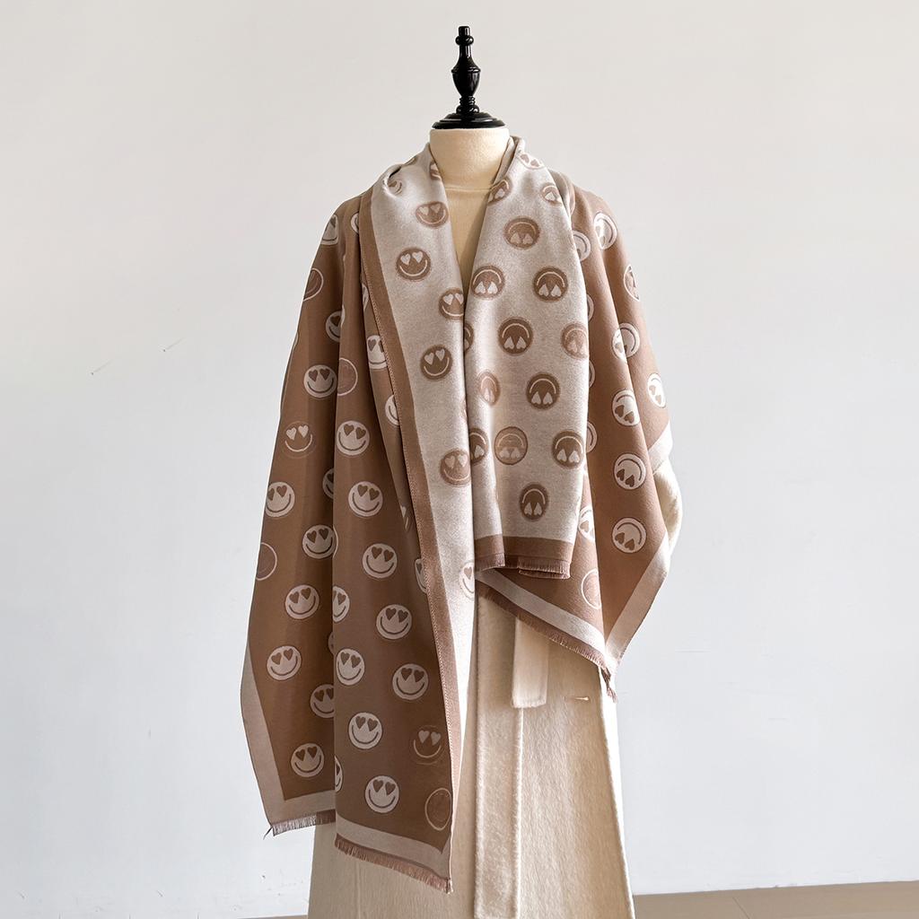 New Autumn Scarf Women Winter Warm Imitation Cashmere Scarves Girls Sweet Soft Pashmina Shawl Outdoor Shawls