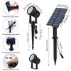 Super 2PCS Bright Solar Spotlight Solar LED Light Outdoor IP65 Waterproof 3000K6000K Solar Lamp For Garden Decor Solar Light