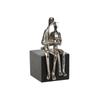Decorative Figure Home ESPRIT Black Silver Pair 9 X 13 X 20 Cm