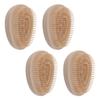 4Pcs Detangling Hairbrush Wheat Straw Soft Teeth Round Handle Dry Wet Scalp Massaging Hair Comb