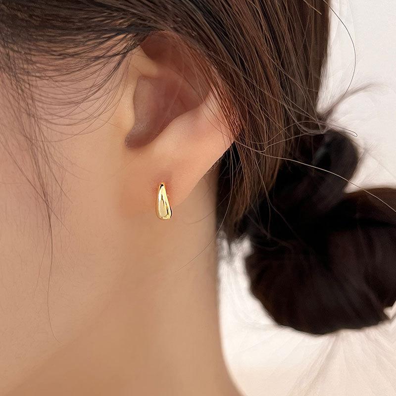 Маленькие Мини Серьги-Капельки Воды Серьги-Бобы Серьги Студенческие Универсальные Нишевый Дизайн