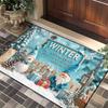 Christmas Crystal Velvet Non-Slip Entrance Doormat - Water-Absorbent and Dirt-Resistant Foot Pad