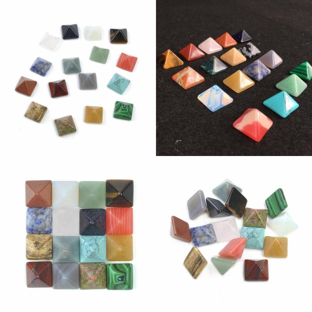 Authentic Natural Quartz Chakra Pyramid Stone Set For Meditation Healing And Spiritual Growth