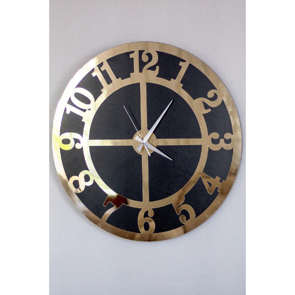 Роскошные настенные часы 60x60 см, стильное золотое оргстекло, декоративные турецкие цифры, декор для домашнего офиса