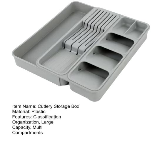 Ящик для хранения столовых приборов. Классификационная организация. Расширяемая большая емкость с несколькими отделениями. Лоток для посуды. Лоток для вилки. Палочки для еды. Ящик для ложки.