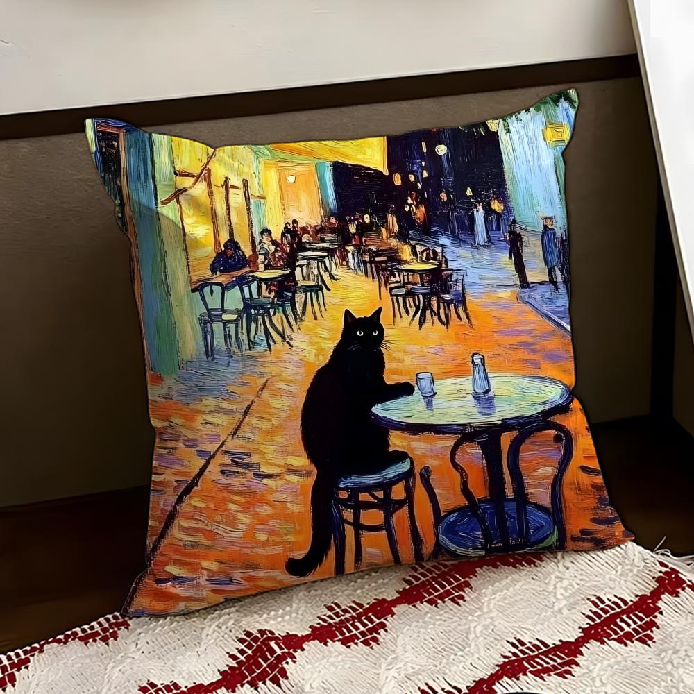 Vincent van GGogh Cushion Cover Reversible Soft Durable Pillow Cover Home Car MultiScene Use for Daily Comfort