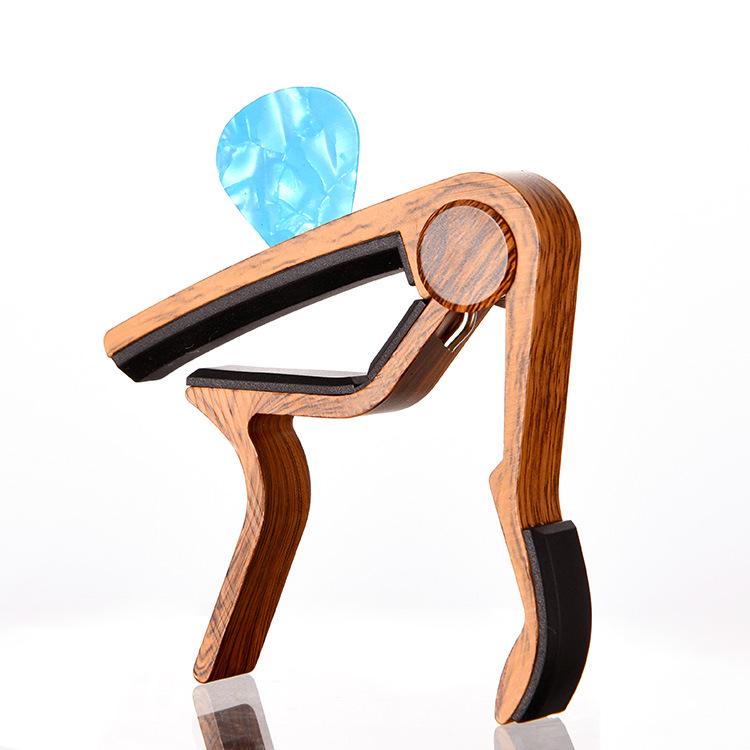 Медиатор для гитары с умеренным прижимом, с отделкой под дерево, с держателями для карточек и медиаторов