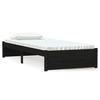VidaXL Cadre de lit Noir Bois massif 75x190 cm Petit simple 814913