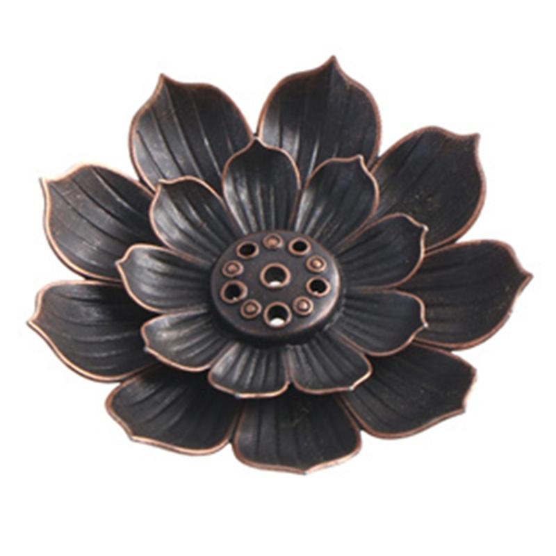 Alloy Incense Burner Stick Holder Plate Burner Plate Buddhism Coil Lotus Censer