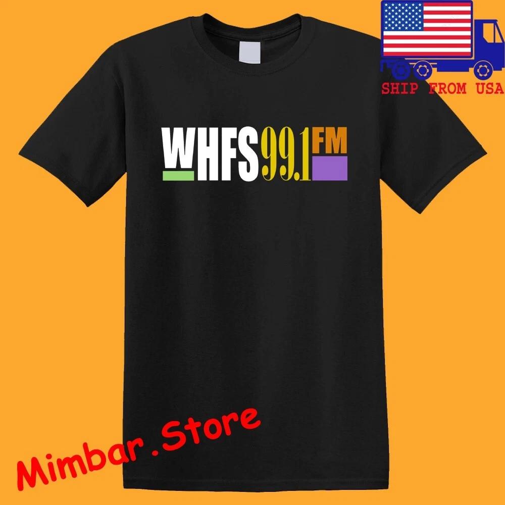 WHFS 99.1 FM Вашингтон Радио Мужская Черная Размер S-5XL