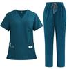 Doctors and Nurses Work Uniforms Surgical Gowns Hand Washing Gowns Operating Room Straight Pants Solid Color Suits for Women