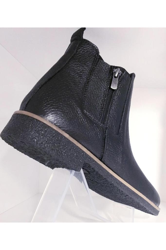 Men's Fashion Genuine Leather Flat Heeled Booties Bootie Thermo Sole Zipper Garnished Chelsea Boots Shoes