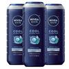 NIVEA Men Cool Body Wash Fluid Унция 3-в-1 16,9 (Пакет 3)