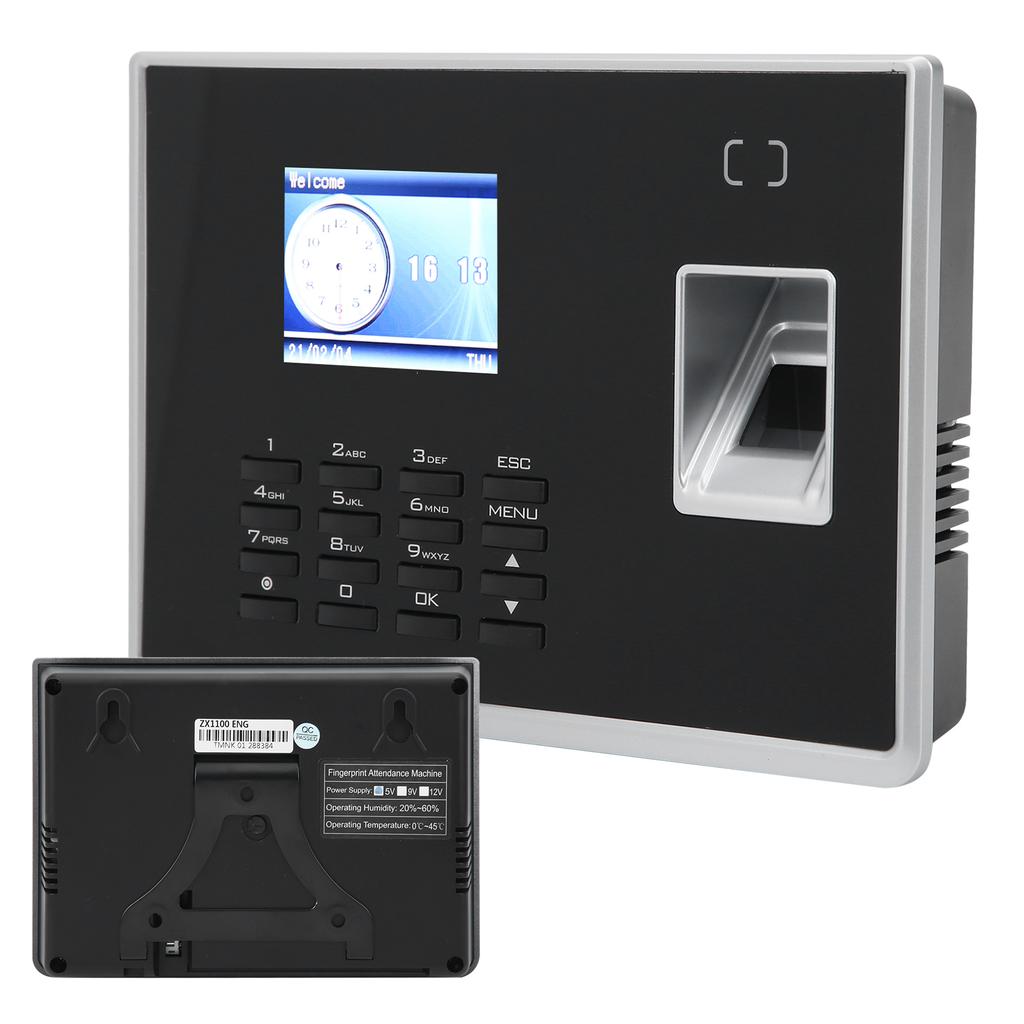 Машина для регистрации посещаемости по отпечаткам пальцев и паролю, цветной экран TFT 2,4 дюйма, регистратор для регистрации сотрудников